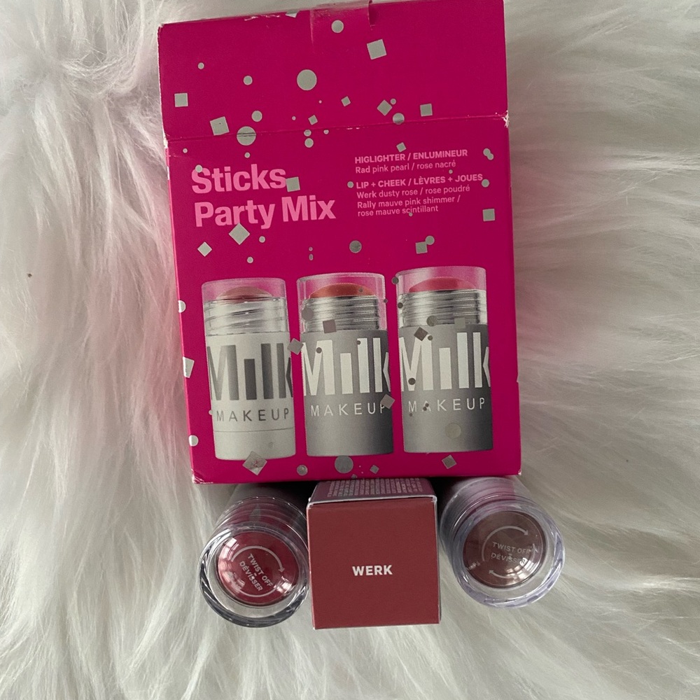 NIB Milk Makeup sticks party mix 2 cream blush + highlighter - Picture 7 of 10